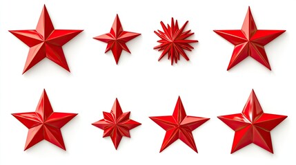 Fototapeta premium Red Starburst Stickers: Set of red starburst. Price sticker, sale sticker, price tag, starburst, quality mark, retro stars, sale or discount sticker, sunburst badges, sun ray frames, promotional badge