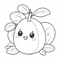 Obraz premium Joyful Cartoon Pear