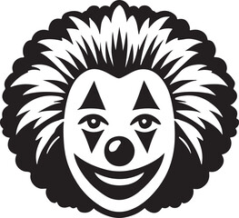 Classic Clown Face Silhouette Vector | Circus & Carnival Theme
