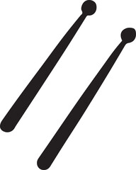 Drumstick Icon Silhouette Vector – Perfect for Music Designs