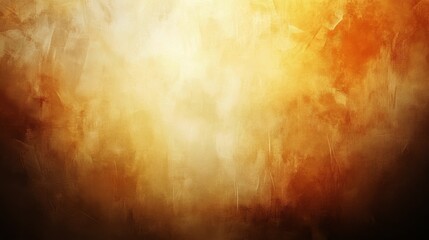 Fiery Glow Background: A Warm Abstract Composition Featuring Rich Shades of Gold, Orange, and Brown, Evoking a Radiant and Atmospheric Light Source