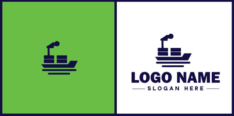 Manufacturing Company icon Industrial company Manufacturing firm Production company flat logo sign symbol editable vector