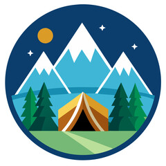 camping icon design
