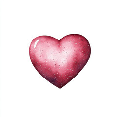 vibrant burgundy heart with glossy finish, featuring galaxy inspired design and speckles, perfect for expressing love and creativity