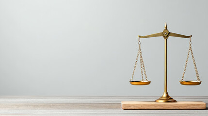 golden balance scale representing financial value and justice