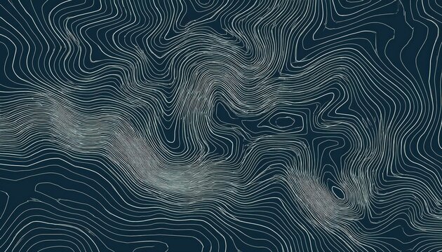 Illuminating Topographic Map in Contour Lines Revealing Vibrant Terrain Features and Ocean Depths, Showcasing Stunning Natural Landscapes from .