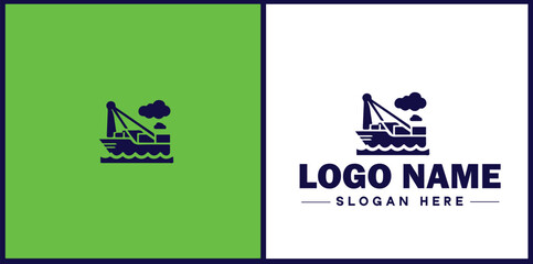 Obraz premium Manufacturing Company icon Industrial company Manufacturing firm Production company flat logo sign symbol editable vector