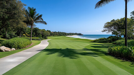 lush green golf course with ocean views in Hua Hin, perfect for relaxation