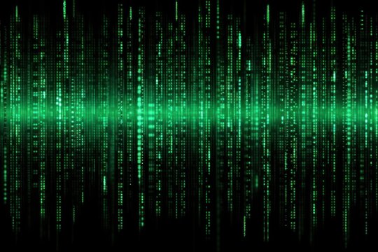 Digital green black background backgrounds binary code illuminated.