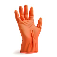 Fototapeta premium Kitchen protective glove on white background