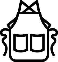 apron vector outline