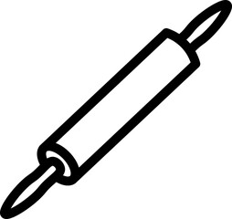 rolling pin vector outline