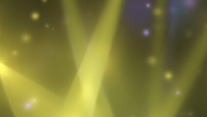 Abstract Golden Light Rays and Glowing Particles Background