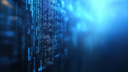Digital background perfect for tech processes, neural networks, artificial intelligence, data transfer and security, ai generated background for digital storage, multimedia presentations