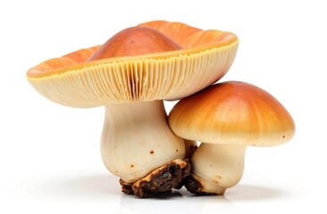 Oyster mushrooms - Pleurotus ostreatus, isolated on white background