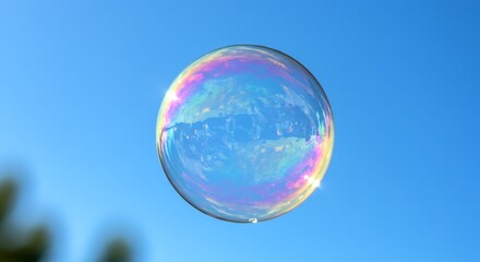 soap bubbles in the sky