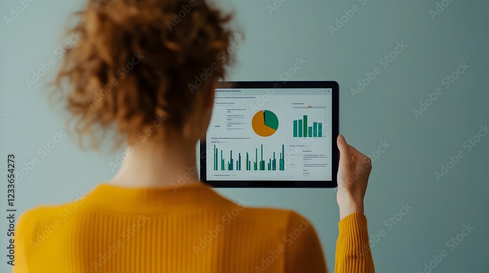 Poster sleek digital sustainability report with interactive data visualizations