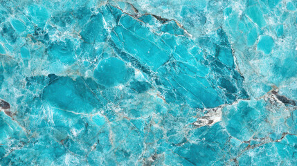 Aqua Blue Marble Texture: A stunning close-up showcasing the intricate veins and vibrant turquoise hues of a polished aqua blue marble slab, ideal for design and architectural backgrounds.
