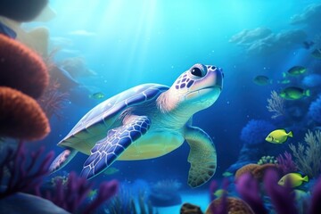 Obraz premium Sea underwater aquarium outdoors.