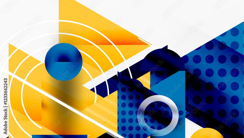 Poster sleek abstract background - layered triangles with vibrant gradient tones. semi-transparent shapes a
