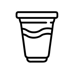 plastic cup icon design