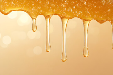 Dripping honey creates vibrant and sweet visual delight