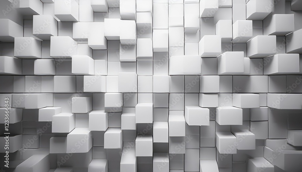 Aufkleber impressive arrangement of colorful 3d blocks creating a modern tech wallpaper, showcasing geometric 
