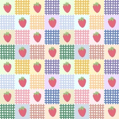 seamless pattern with strawberry