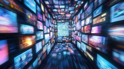 digital abstract background, monitor, news, television, speed, motion, security, breaking news, breaking news