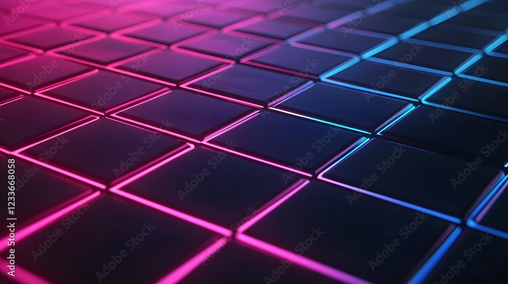Poster futuristic glowing grid background for tech-themed projects