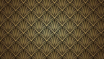 Striking Abstract Art Deco Pattern Seamless Vintage Geometric Texture Backdrop with Rich Colors and Intricate Geometry, Ideal for Design Projects