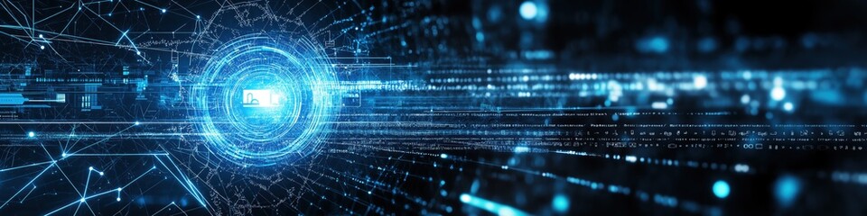 Digital background perfect for tech processes, neural networks, artificial intelligence, data transfer and security, ai generated background for digital storage, multimedia presentations