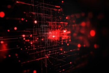 Obraz premium Digital background perfect for tech processes, neural networks, artificial intelligence, data transfer and security, ai generated background for digital storage, multimedia presentations