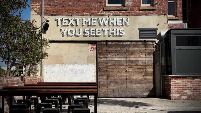 Text Me When You See This Vintage Retro printing wall pub seating area medium