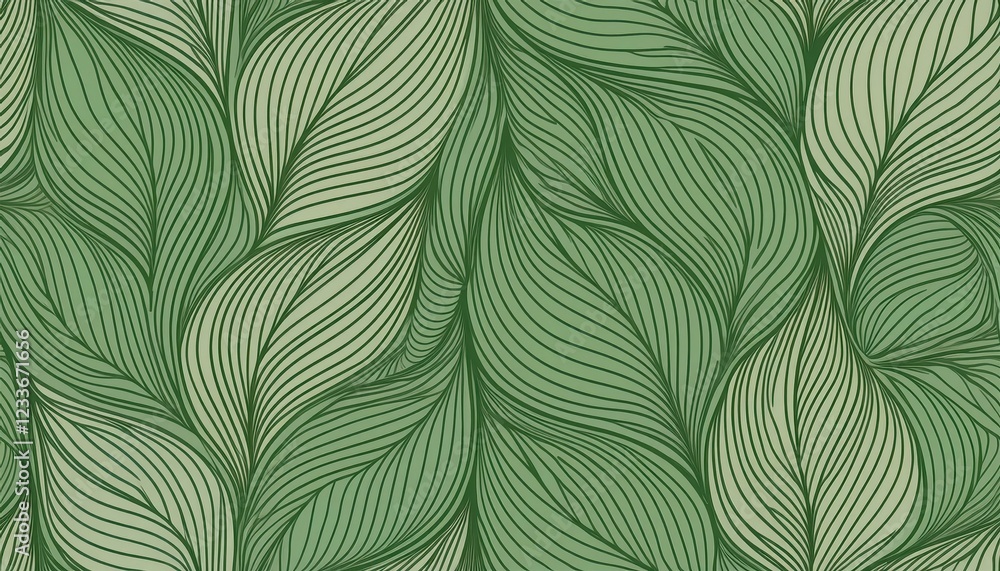 Poster vibrant vector green leaves seamless pattern a stunning geometric texture for abstract grid backgrou