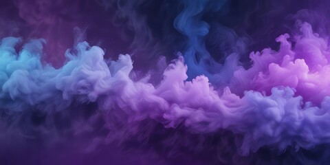 Fototapeta premium Soft focus image of abstract blue black and purple light neon fog texture on a pastel colored background, focus, neon, image