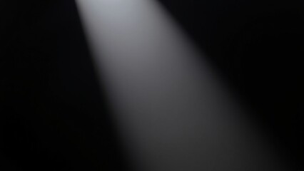 Abstract Light Beam on Black Background Dramatic Spotlight Effect