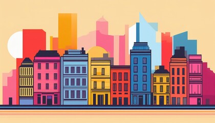 Vibrant Vector Illustration Showcasing a Striking Modern Art Background Filled with an Eclectic Array of Colors, Ideal for Digital Art, Home Decor, and Design Inspiration