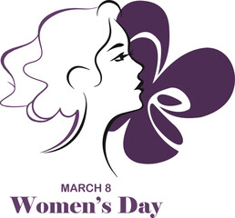 world women's day line art vector