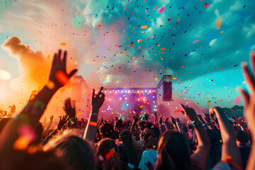 Music Festival Revelry under Vibrant Skies - 'Oi Oi Oi' Lyrics Illuminated
