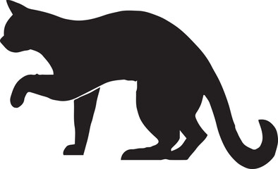 black vector cat