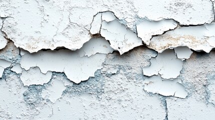 Obraz premium A close-up of textured, peeling paint revealing underlying layers on a weathered surface, showcasing the passage of time and wear.