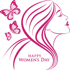 world women's day line art vector
