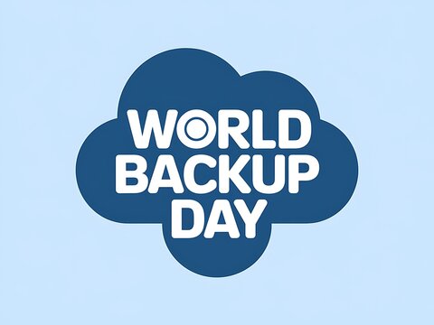 World Backup Day cloud graphic design