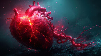 Human Heart On a White Background