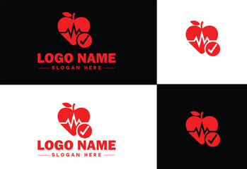 Nutritionist icon Dietitian Nutritional consultant Food specialist flat logo sign symbol editable vector