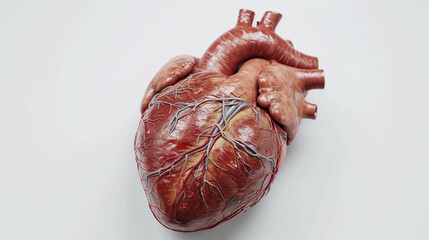 Human Heart On a White Background