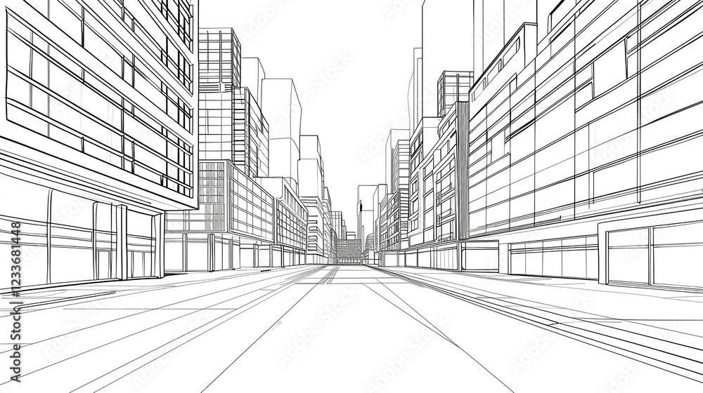 Poster house building sketch architecture the modern architecture. sketch of houses on a white background