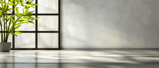 Bright indoor space with a plant near a large window perfect for relaxation