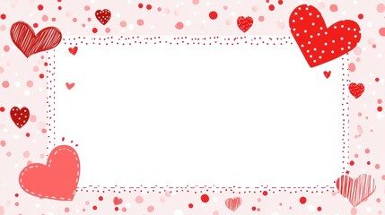 Valentine&rsquo;s Day greeting card background template with heart shape